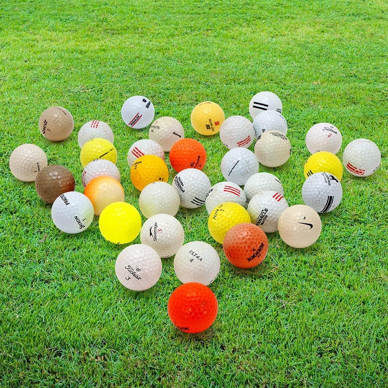 Bastex 100 Hit-Away Used Golf Balls Bulk - Recycled Golf Balls for Men - Practice & Range Golf Balls - Mix in Mesh Shag Bag - Image 4